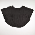 Women's Black Batwing Blouse with Embroidered Accent
