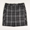 Women's Black and Grey Plaid Skirt, Size 4