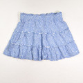 Women's Blue Floral Prairie Skirt, Size L