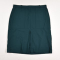 This is a forest green box pleat skirt by J. Crew, Size 12.