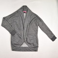 This charcoal open cardigan by Sugar High is a size S.