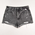 This is a pair of black denim highest rise cutoff shorts by Wild Fable, Size 14.