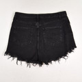 Women's Black Denim Highest Rise Shorts, Size 14