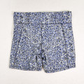 Women's Blue Floral Activewear Shorts, Size 12