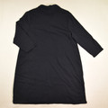 Women's Dark Blue Embroidered Linen Dress, Size LP