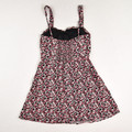 Women's Pink and Black Floral Sundress, Size S