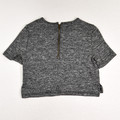Women's Black Cropped Sweater, Size L