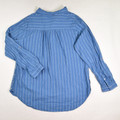 Women's Blue and White Stripe Blouse, Size 1X