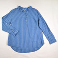This blue and white stripe blouse by Croft & Barrow is a Size 1X.