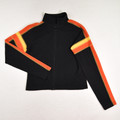 This black Danskin zip front sweatshirt is a size S.