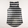 This black and grey sequined tank by Silence + Noise is a size M.