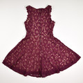 Women's Purple Sleeveless Lace Dress, Size 3