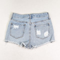 Women's Distressed Denim Super High-Rise Shorts, Size 9