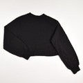 Women's Black Cropped Sweatshirt, Size XS