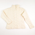 Women's Angora Cable Knit Sweater, Size S