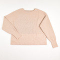 This tan banded sweater by Rosedress has long sleeves, and is a size M.