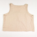 Women's Tan Linen Crop Top, Size XXL Tall