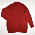 Women's Red Cardigan Sweater with Pockets, Size 2XL