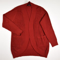 This is a Women's Red Cardigan Sweater, with Pockets, by Merokeety, Size 2XL.