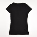 Women's Black V-Neck T-Shirt, Size M