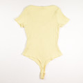 Women's Yellow Knit Bodysuit, Size L