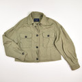This olive green cut off jacket by Rachel Roy is a size S.