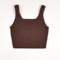 Women's Brown Knit Crop Top, Size XS