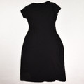 Women's Short Sleeve Black Knit Dress