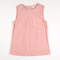 This red and white stripe Linen Sleeveless Blouse by J. Crew is a Size 2.