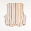 Women's Tan and Black Striped Vest, Size S