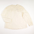 Women's Long Sleeve Cream Blouse, Size XXL