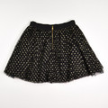 Women's Black and Gold Tulle Skirt, Size M