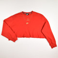 This red Nike cropped sweatshirt is a Size XL.