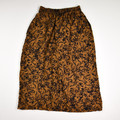 Women's Brown and Black Paisley Full Skirt, Size 10