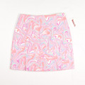 Women's Short Pink Paisley Skirt, Size 3