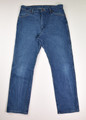 This is a pair of blue denim Wrangler jeans, size 34 x 32.