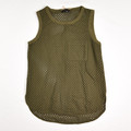 Women's Banana Republic Olive Green Mesh Pocket Tank Size XS