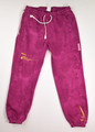 This is a pair of pink, floral sweatpants by Nike, Size L.