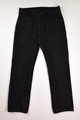 This is a pair of black denim Rustler jeans, size 32 x 30.