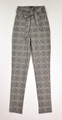 This is a pair of plaid, houndstooth, super skinny pants with built in tie belt, size S, from Windsor.