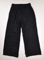 Women's Black Linen Wide Leg Pants, Size M
