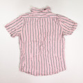 Women's Pink and Grey Stripe Blouse, Size M