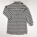 Women's Black and White Plaid Dress Coat, Size 4
