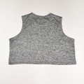 Women's Grey Heather Cropped Activewear Shirt, Size M