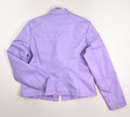 Women's Lavender Faux Leather Motorcycle Jacket, Size 2XL