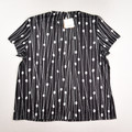Women's Black and White Short Sleeve Shirt, Size XXL