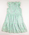 Women's Green Floral Cap Sleeve Dress, Size XS