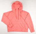 This is a coral, 1/4 zip pullover hooded jacket by Indygena, Size M.