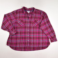 This is a purple plaid flannel shirt by Croft & Barrow, Size 2X.
