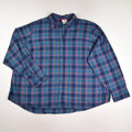 This is a blue plaid cotton shirt by St. John's Bay, Size 3X.